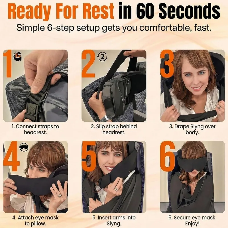 3-in-1 Airplane Sleep Support  - Travel Accessories Long Flight ulasan dan harga