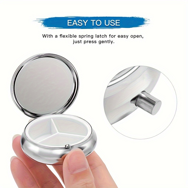 1pc flat portable round metal  - Travel Accessories As Gifts ulasan dan harga