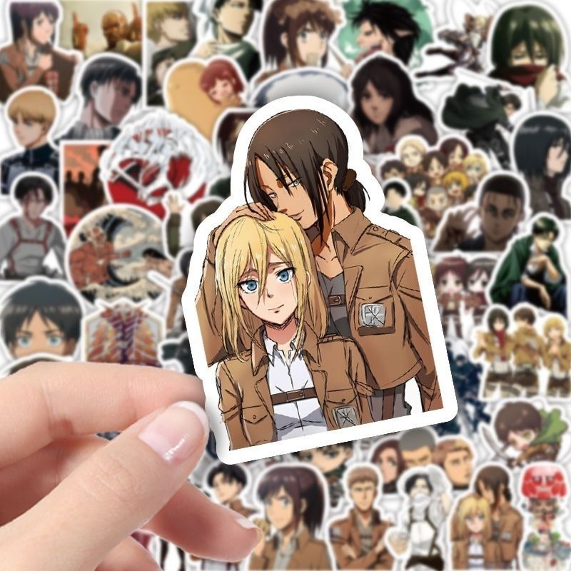 60Pcs Attack on Titan Anime St - Luggage Cover Protector ulasan dan harga
