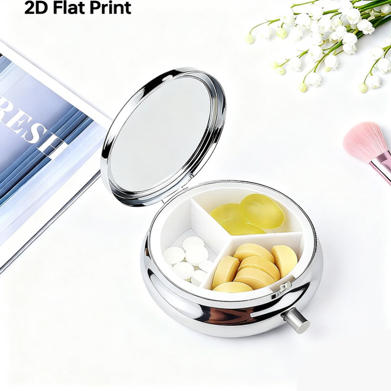 (Flat) 1pc portable round meta - Travel Accessories As Gifts ulasan dan harga