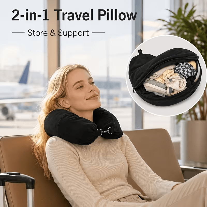 1 Set of U-Shaped Pillow Cover - Travel Accessories Long Flight ulasan dan harga